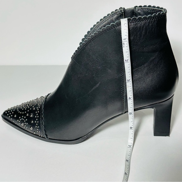 Javiera Booties Boots 2201 Studs Leather Ankle Boots Pointy Toe Heel Zip Spain - Picture 10 of 16